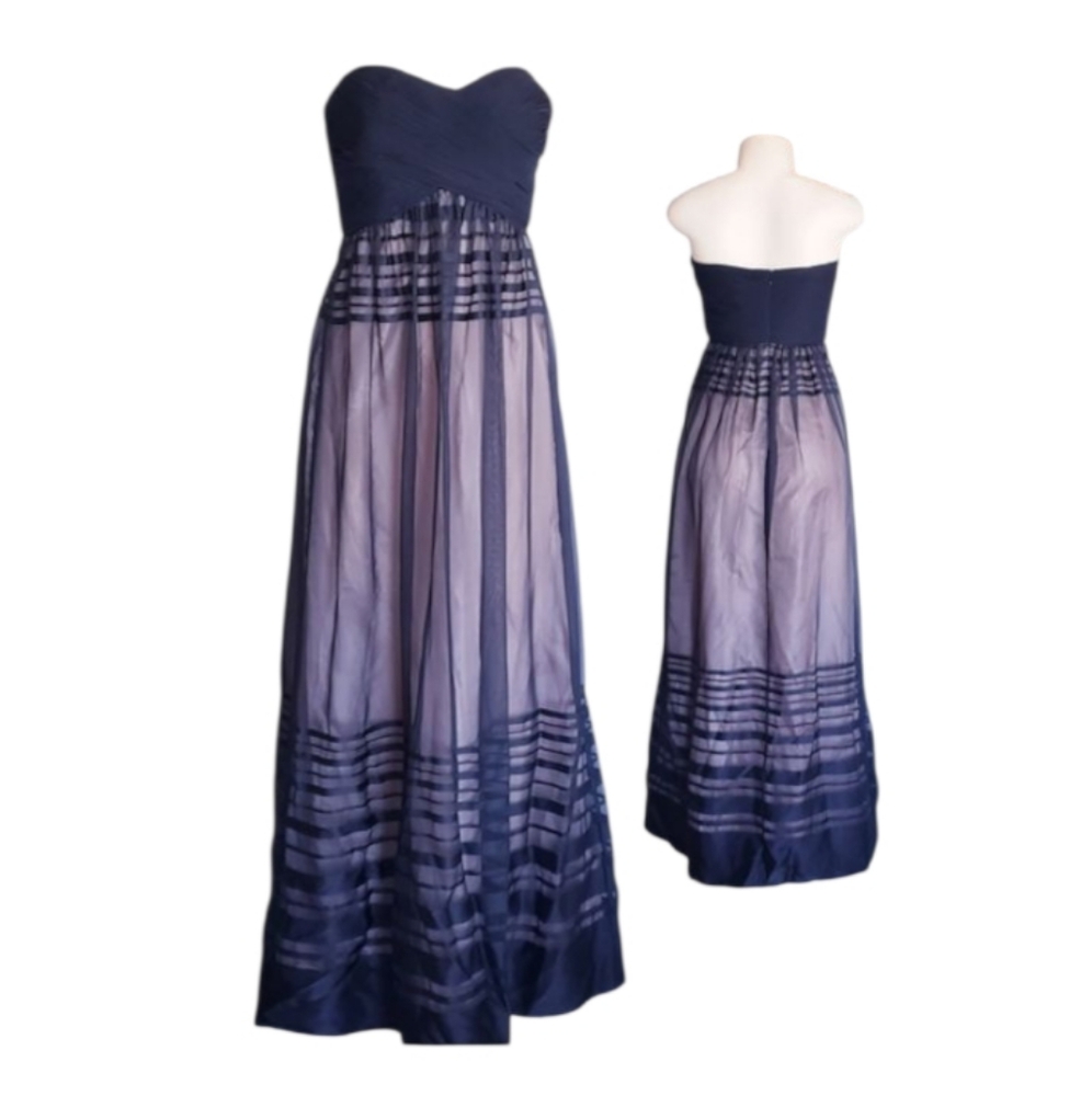 Ivanka Trump Navy Strapless Dress